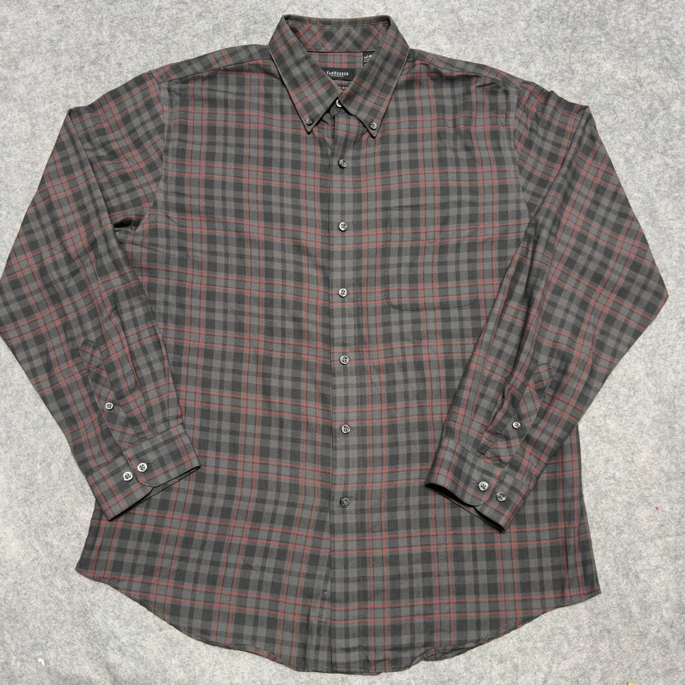 Lot of 6 Van Heusen Classic Fit Plaid Button Down Shirts Large L‎ Long Sleeve - Picture 2 of 12